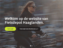Tablet Screenshot of fietsdepothaaglanden.nl